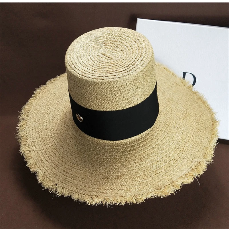 Женская соломенная шляпа с высоким берцем sombrero mujer Пляжная винтажная