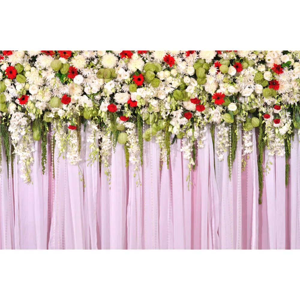 LB полиэстер и Винил фоны для фотостудии фотосъемки великолепные цветы розовый