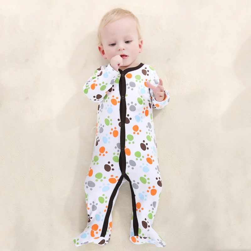 3pcs/lot Baby Footies Boy Newborn Bebe Body Suit Clothes Long Sleeve Autumn Infant Jumpsuit Cotton Winter Pants | Детская одежда и