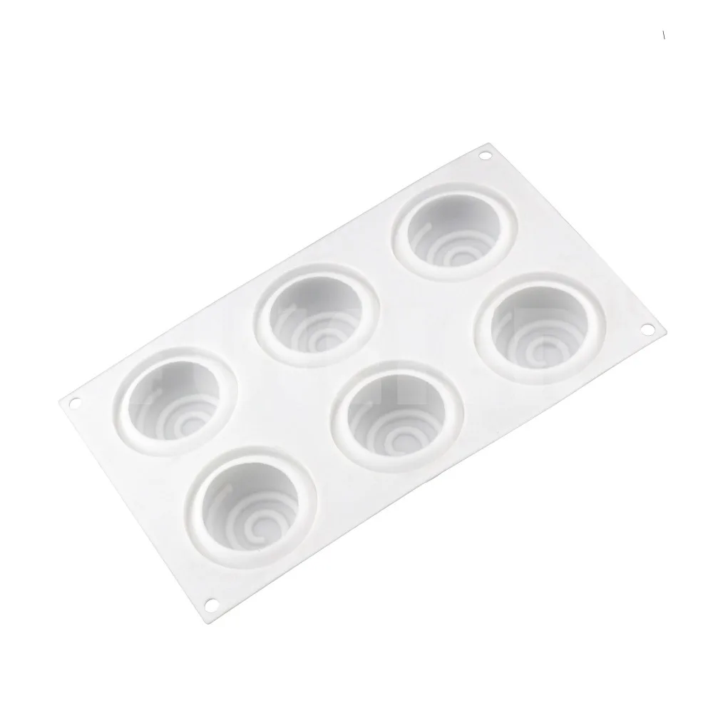 Форма силиконовая для мыла с 6 круглыми отверстиями форма 3d хлеба мусса торта