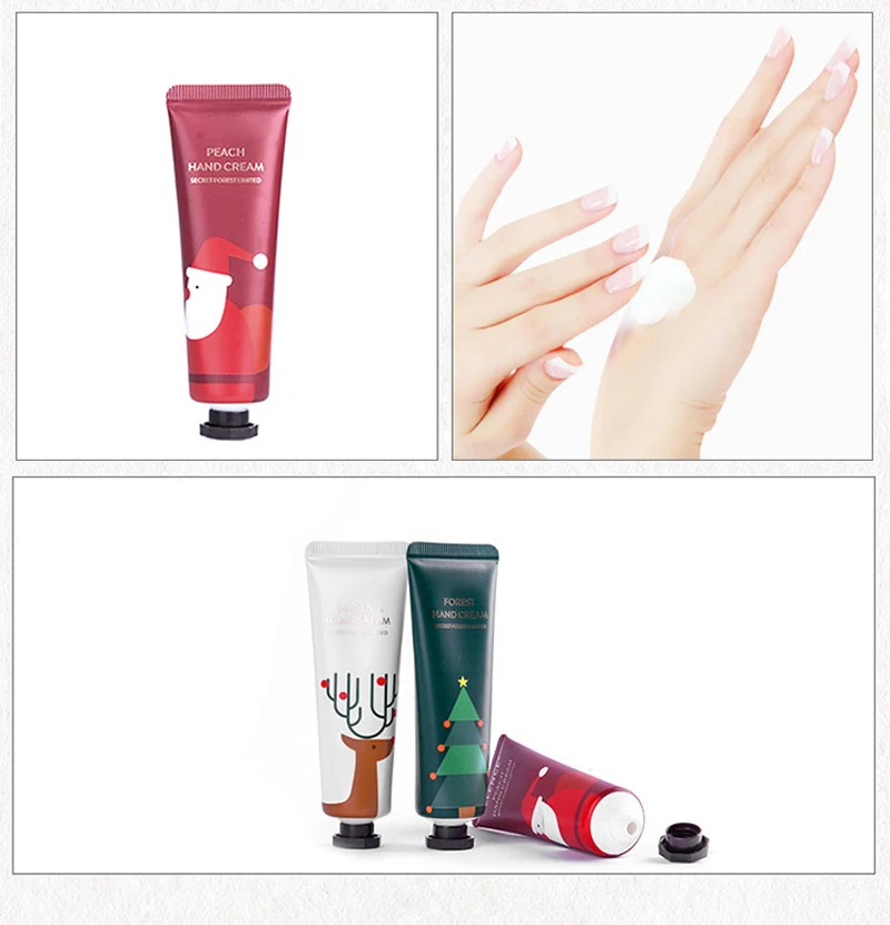 3Pcs/set Christmas gift Hand Cream Set Moisturizing Lotion Hand Scrub Whitening Nourishing Anti-chapping Hand Lotion Care Set