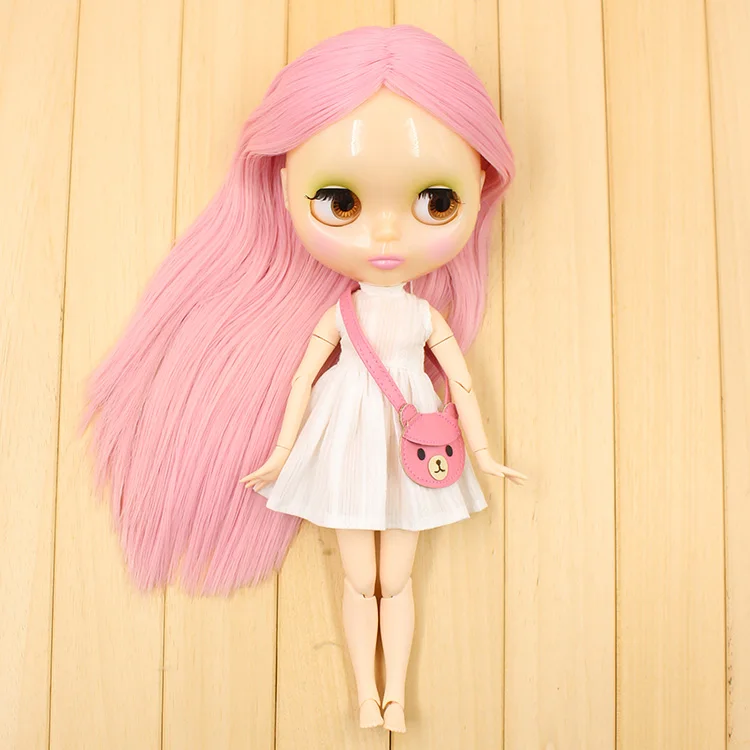 Бесцветная кукла с розовыми и фиолетовыми волосами|doll hair color|doll customhair waver |