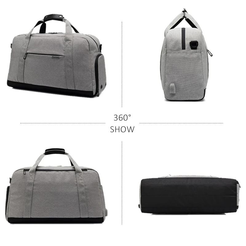 Популярная мужская сумка Оксфорд с большой емкостью и usb зарядкой