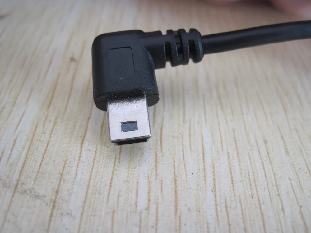 5 шт./лот 90 градусов левый угол мини USB B папа USB2.0 2 0 Женский хост OTG кабель для