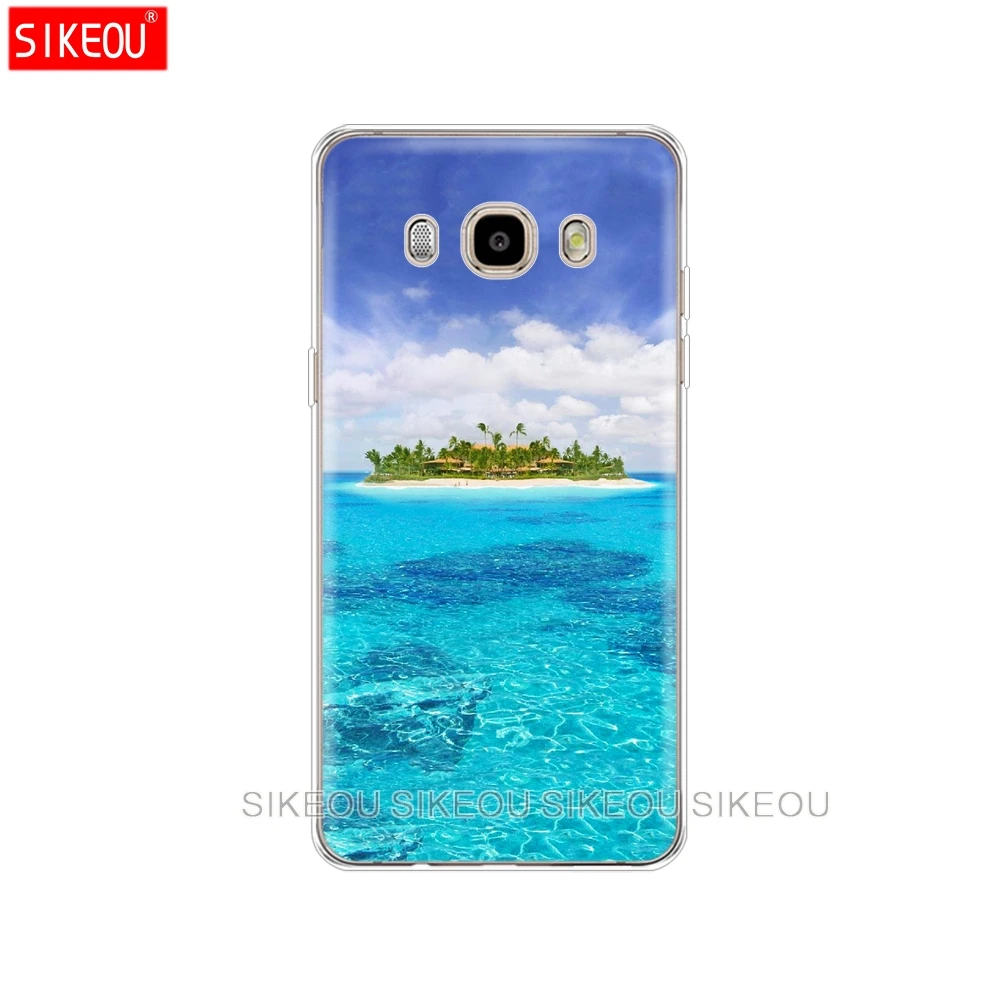 Силиконовый чехол для телефона Samsung Galaxy J1 J2 J3 J5 J7 MINI 2016 2015 prime Neverland Ocean Sea Wave|Бамперы|