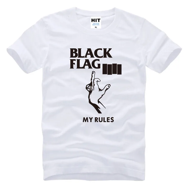 2017 Новые Короткие Американская Панк Рок Группы Black Flag Мужские мужчины Футболка