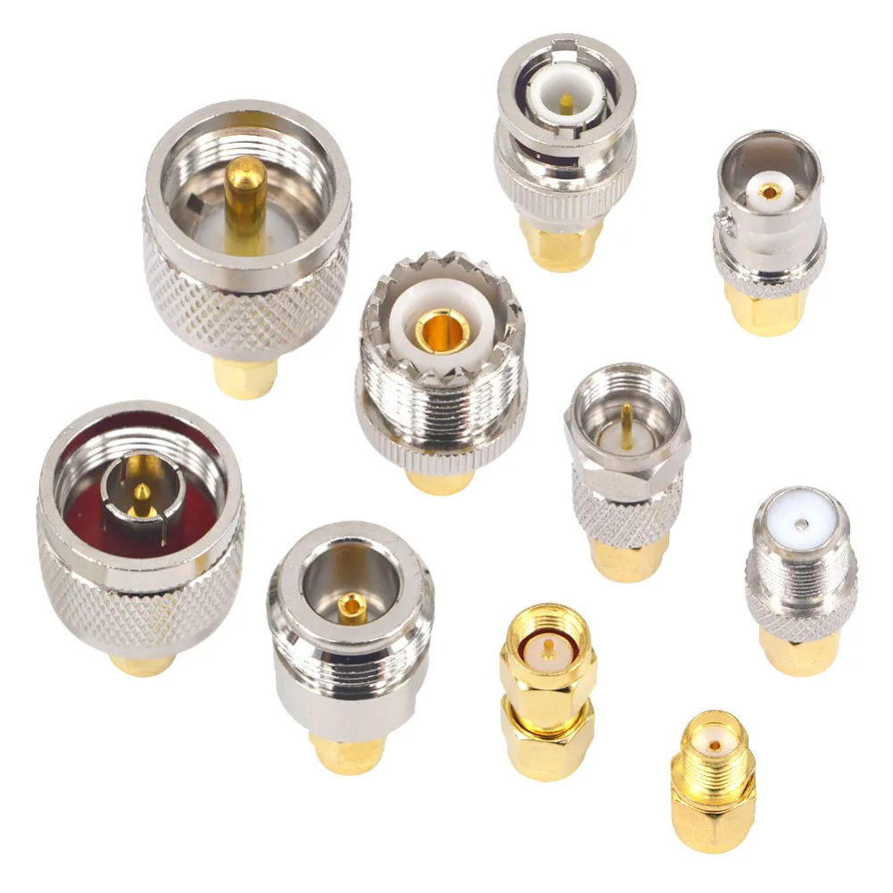 SMA папа BNC N F UHF Тип комплекты разъемов RF адаптер 10 тип
