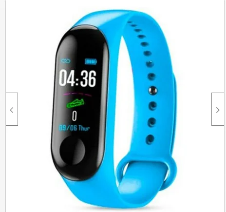 M3 цветной экран Смарт-браслет часы фитнес трекер активности Smartband спорт здоровье браслет - Цвет: Небесно-голубой