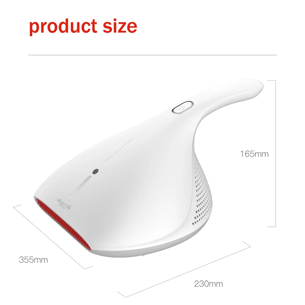 Белый Xiaomi Mijia Deerma клещей пылесос ручной светильник и тепловой шок УФ лампа удаление клещей сильный всасывающий очиститель - Цвет: Белый