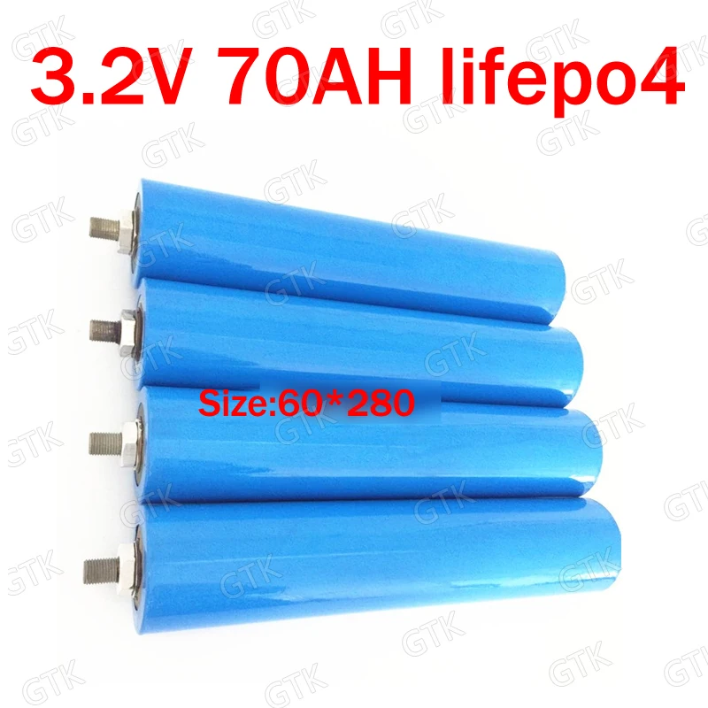 GTK бренд 3,2 v 70ah lifepo4 литиевая батарея для diy 4S 12v 24v 48v 70ah 140ah система резервного копирования солнечной энергии UPS скутер