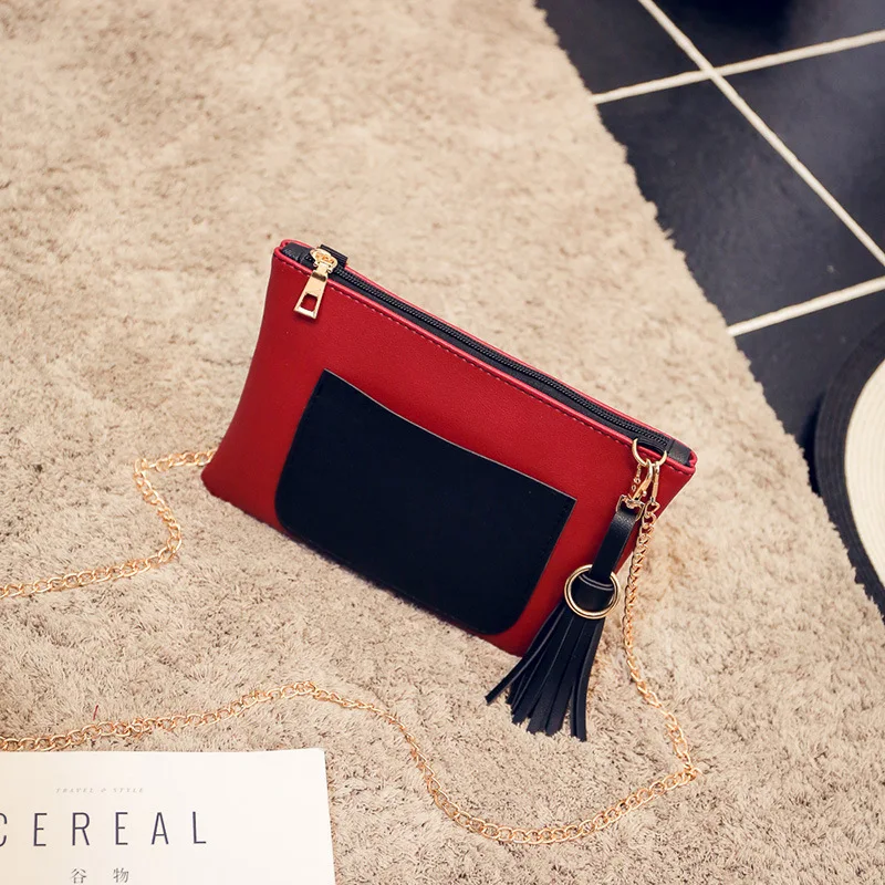 Женская мода Crossbody Сумка Черная Кожа Сумки Мода Сак Главная Твердые Одноместный