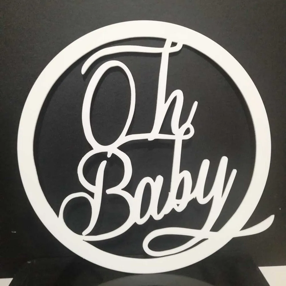 Изготовленный на заказ из белого золота акриловое зеркало имя знак для Baby Shower или