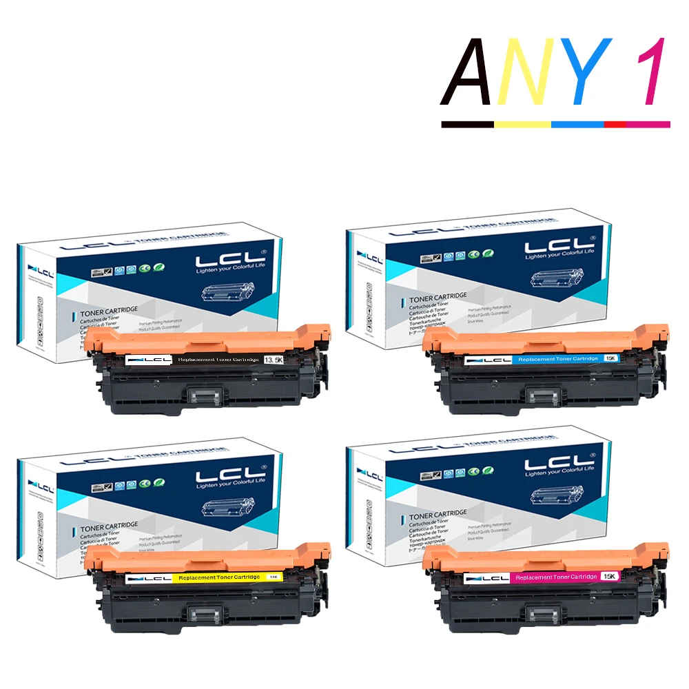 Любой тонер картридж 1 LCL 650A CE270A CE271A CE272A CE273A (1 упаковка) совместимый с HP Color LaserJet