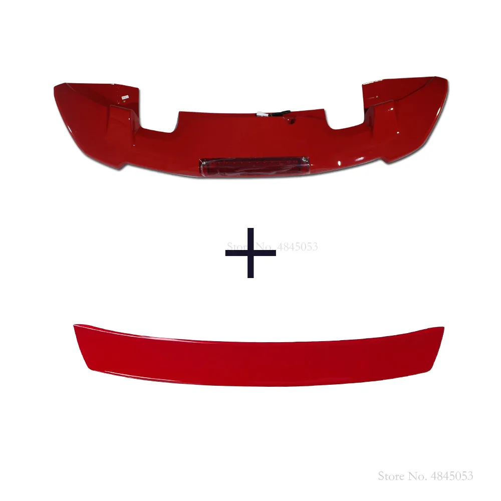 with light-red Для Honda Fit/Jazz GK5 со светлым белым спойлером- ABS пластиковый Неокрашенный цвет задний черный спойлер крыло багажника Крышка - Цвет: with light-red