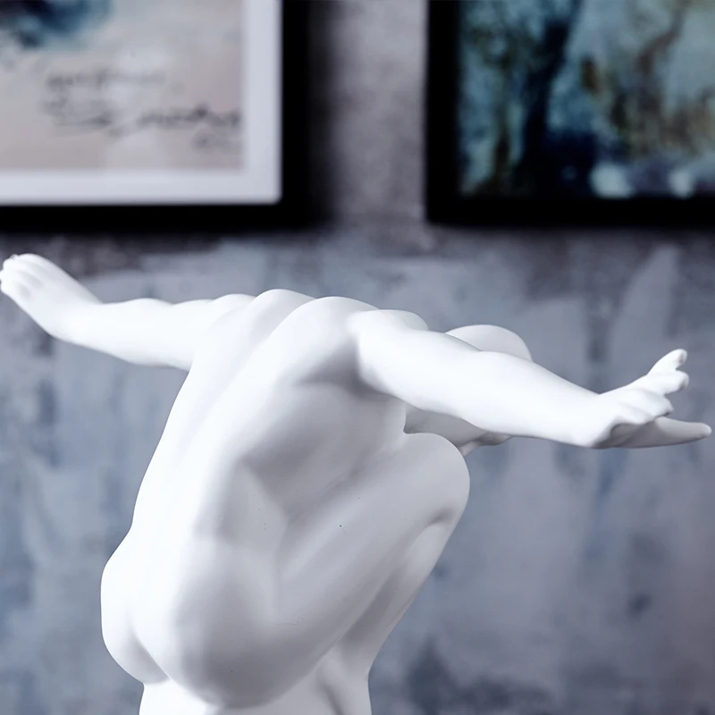 Современные креативные фигурки абстрактных спортивных людей из смолы винтажные