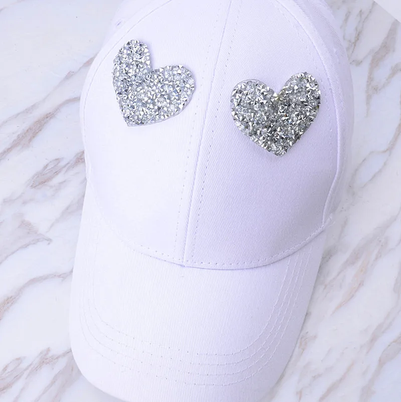 25 шт./лот кристалл в форме сердца утюг на горный хрусталь мотив аппликация из