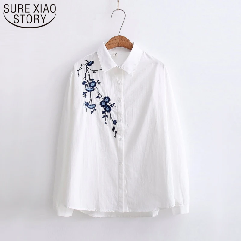 Повседневные женские топы blusas mujer de moda женская синяя рубашка в полоску хлопковая
