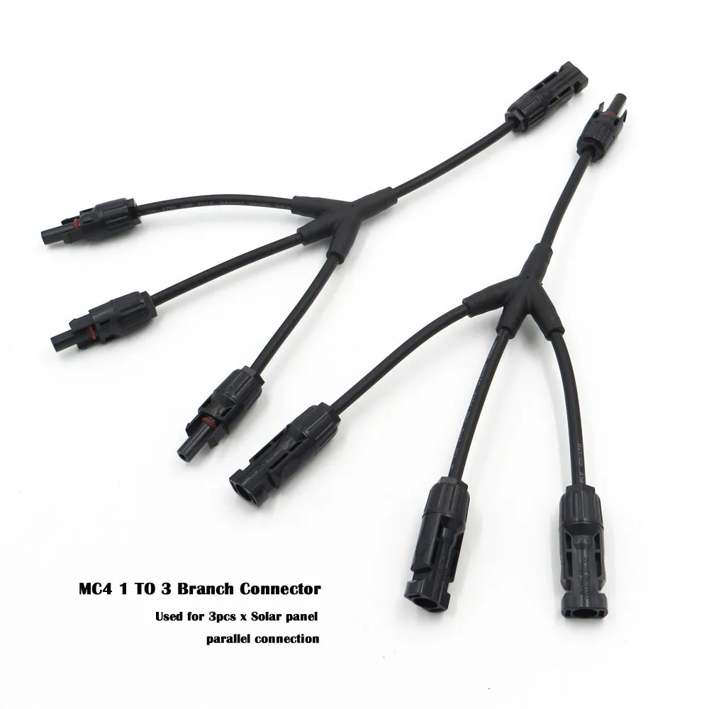 MC4-3Y 1 пара x MC4 Y 3y 4y филиал параллельное соединение 30A 1000 В Электрический MC4-Y разъем фотоэлектрические панели солнечных батарей кабель провода подключения - Цвет: MC4-3Y