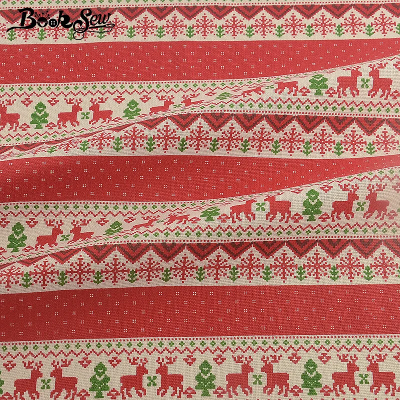 Booksew Рождественская ткань красная африканская анкарская тема хлопчатобумажная