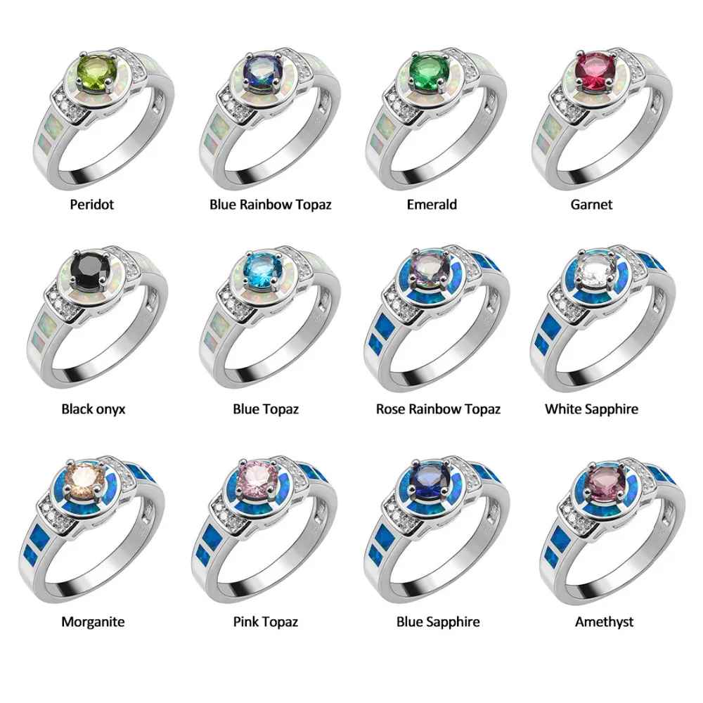 Женское серебряное кольцо с розовым кристаллом циркона и голубым огненным
