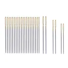 100 шт 404548 мм большие кожаные ручные швейные иглы золотые иглы для глаз вышивка гобелен домашняя шерсть DIY Швейные аксессуары