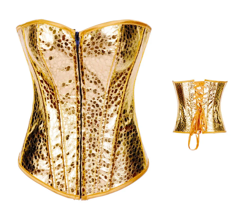 

Glittering Elegant Gold Waist Overbuest Corset For Women 3S3078 Fashion Sexy Sequin Corset