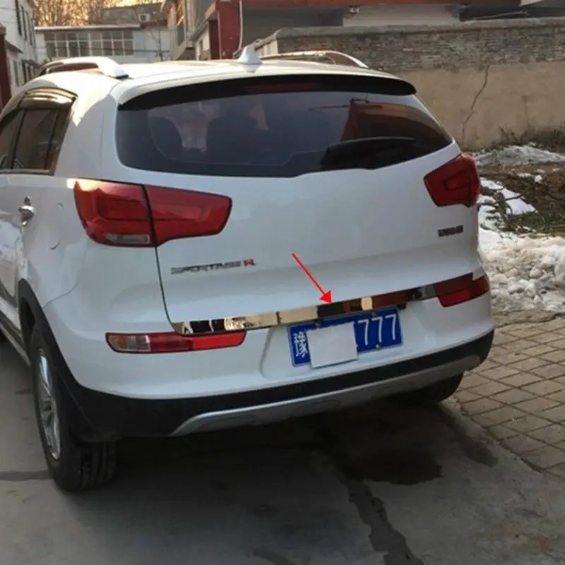 Для Kia Sportager 2011- высокое качество нержавеющая сталь отделка багажника автомобиля Стайлинг автомобильные аксессуары - Цвет: 1