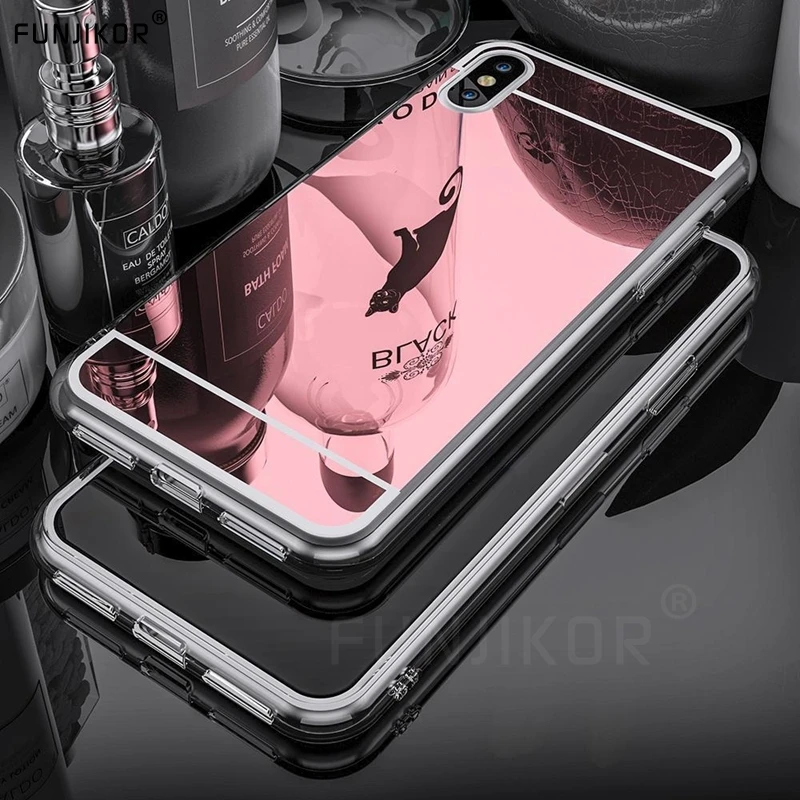 Роскошный зеркальный чехол для iPhone XS Max XR X 5 5S SE 11 12 Pro Mini мягкая силиконовая полная