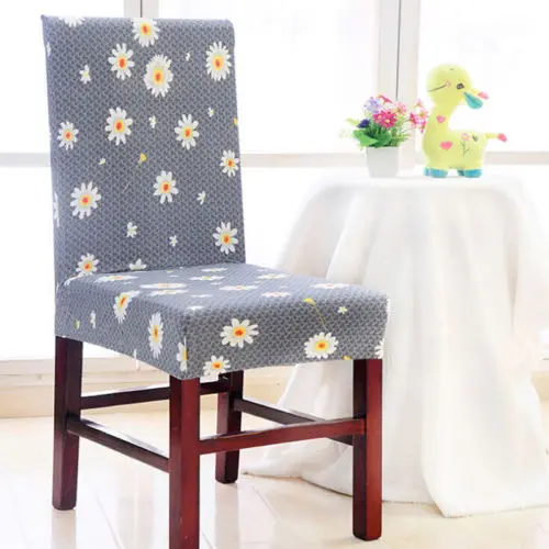 New Easy Fit Stretch Removable Washable Short Dining Chair Protector Seat Cover | Дом и сад