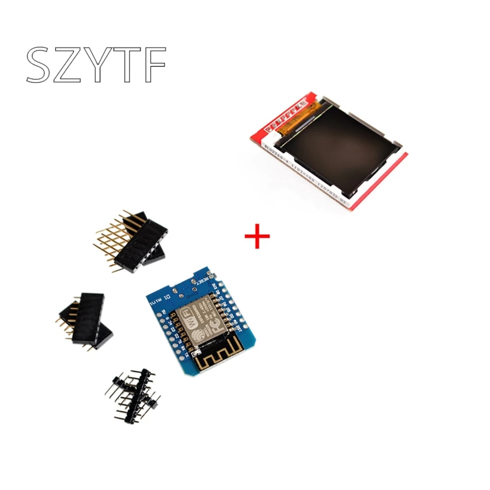 Мини D1 wifi ESP 12F N ESP8266 макетная плата + TFT lcd модуль 1 44 дюймов экран|Интегральные