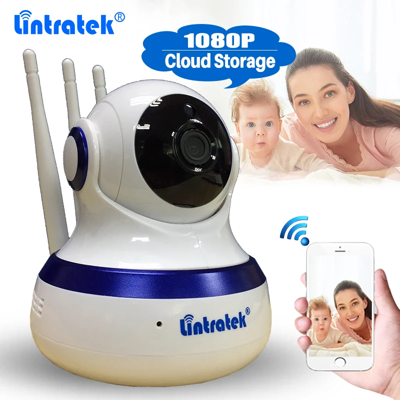 Lintratek Cloud Storage Wireless CCTV Security Camera HD 1080P WiFi IP PTZ Baby Monitor Two Way Audio Night Vision Webcam | Безопасность