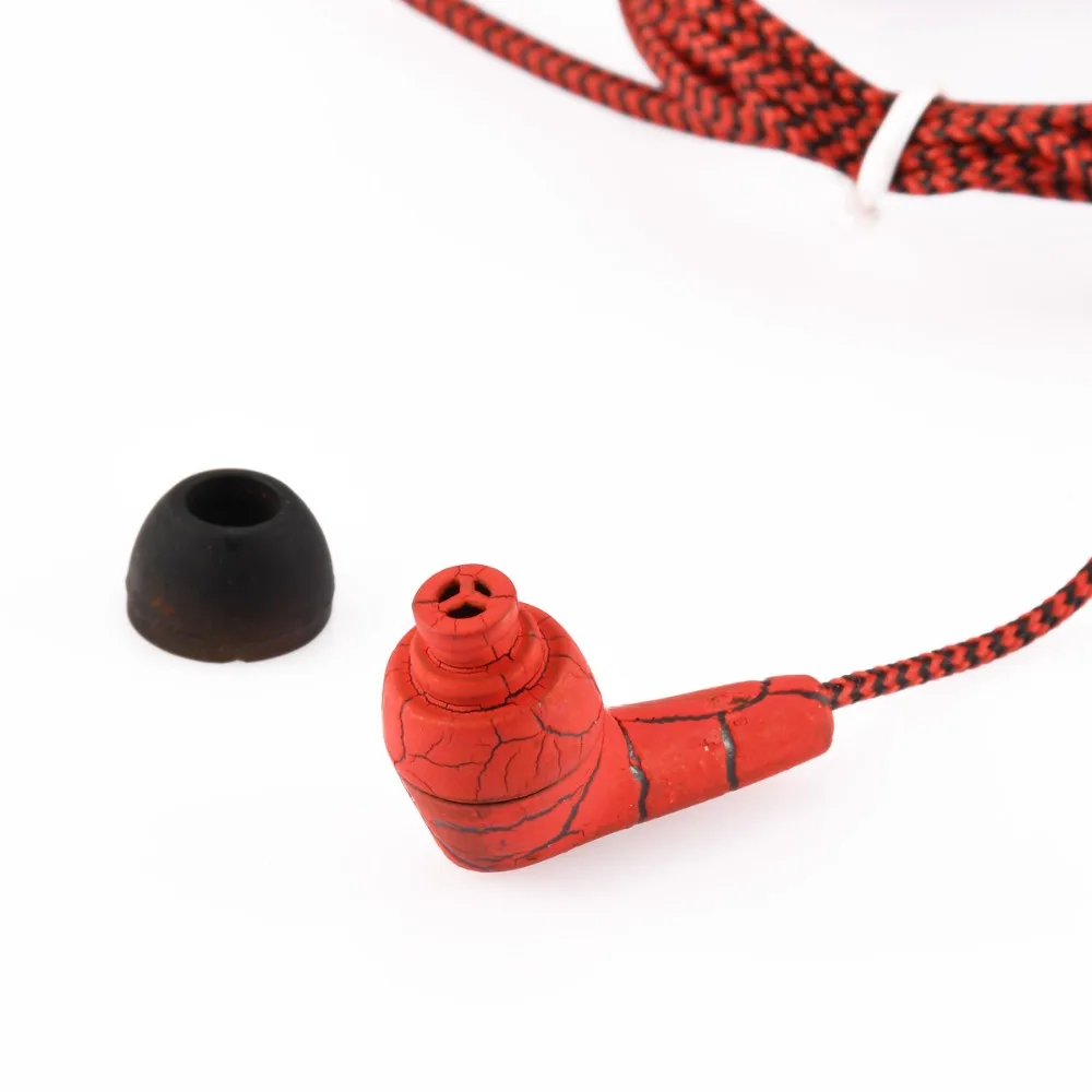 Новые дизайнерские наушники со ледяными трещинами с микрофоном зеленого синего