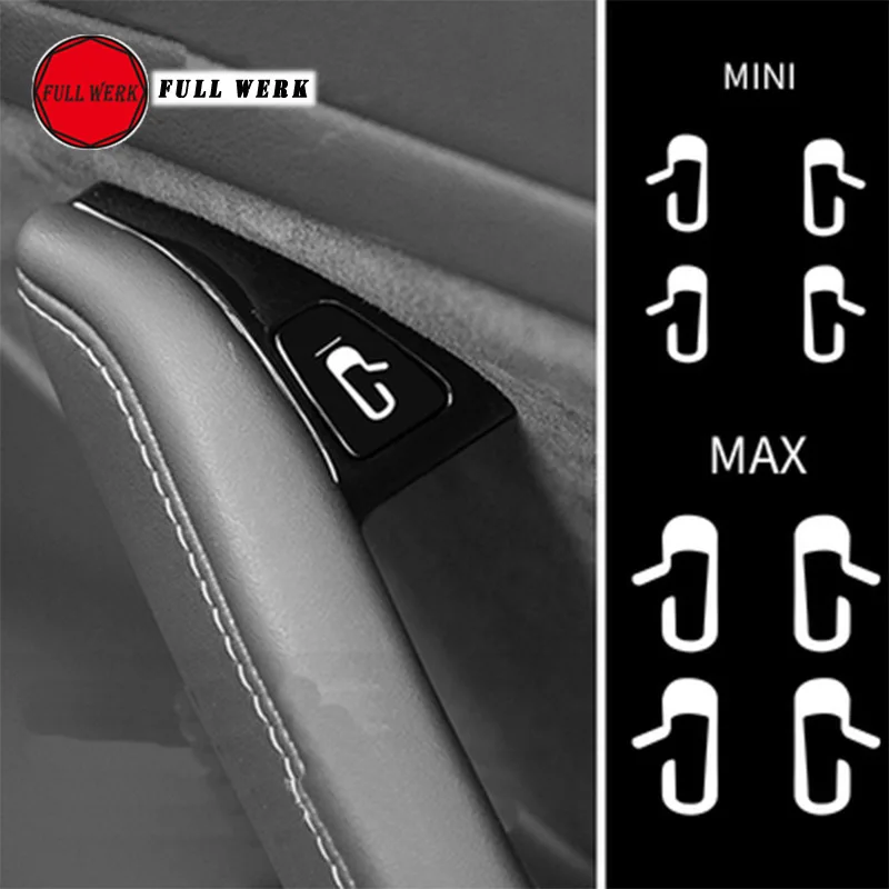

8pcs/set Car Door Open Exit Sticker Decal for Tesla Model 3 Interior Decoration Accessories Door Open Button Reminder Switch Han