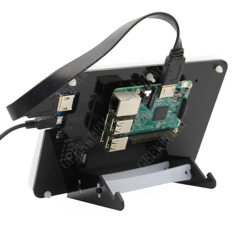 Акриловая подставка для 7 дюймов Hdmi TFT ёмкостный Тач Экран щит Raspberry Pi 3 Model B и 2|holder