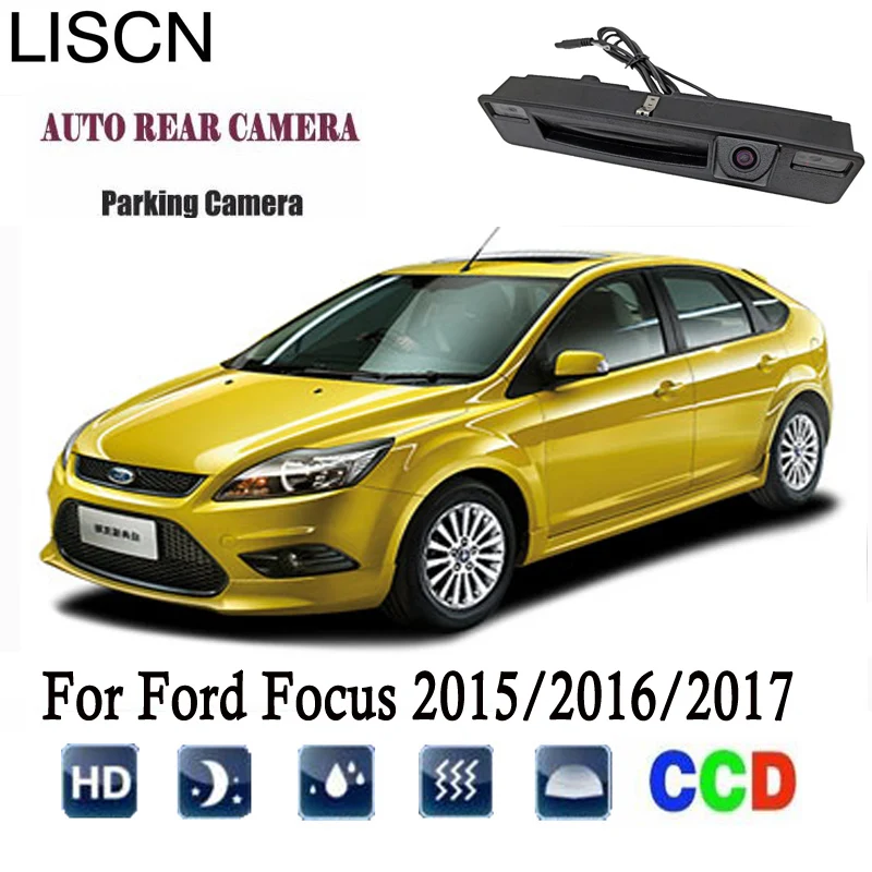 Камера заднего вида для Ford Focus 2015/2016/2017 вместо оригинальной заводской ручки