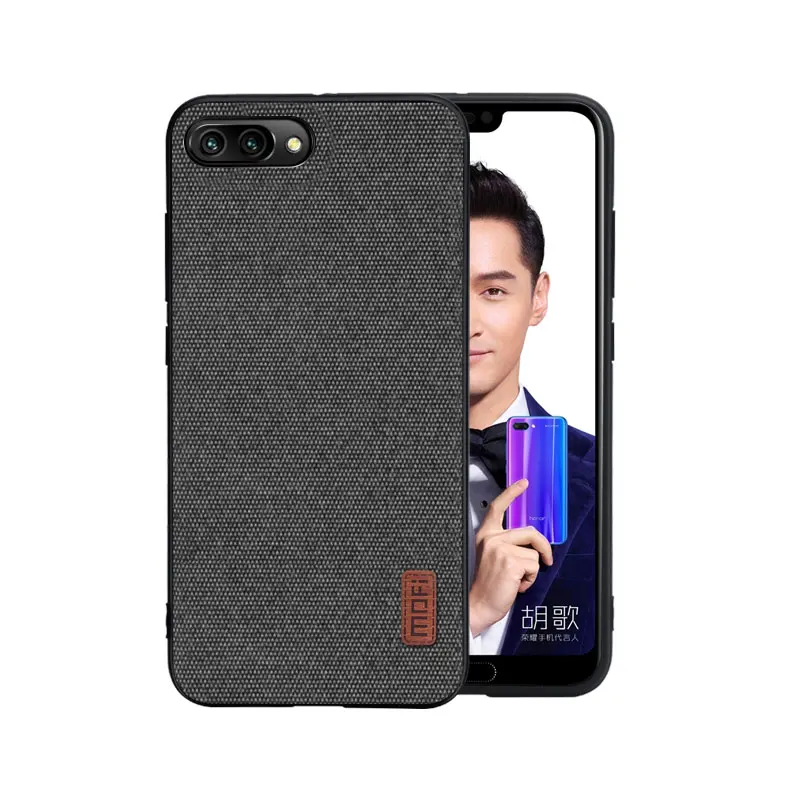 Чехол для honor 10, чехол MOFI для huawei honor 10, тканевый чехол для honor 10, чехол на заднюю панель, мягкий силиконовый Полный Чехол, матовый чехол - Цвет: gray