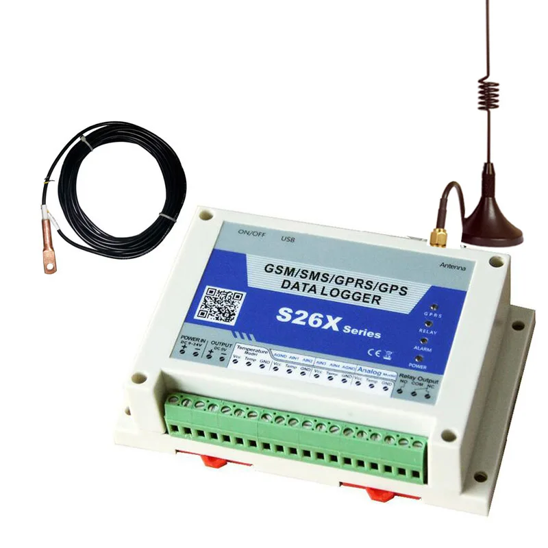 GSM регистратор данных температура AC/DC мониторинг состояния питания сигнализация и запись системы с датчиком температуры DS18B20