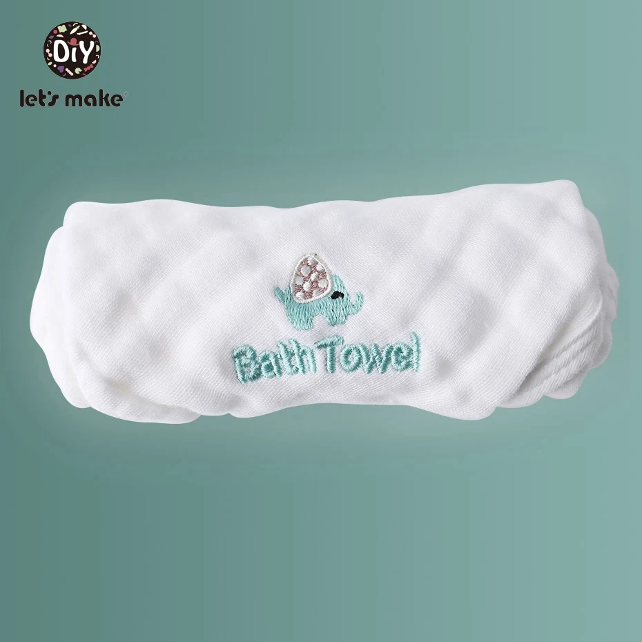 Bath Towel 1 предмет, товар для малышей, хлопок, полотенце для новорожденных, Марлевое полотенце, слюнявчик, аксессуары для кормления, полотенце для девочек и мальчиков, Let's Make - Цвет: Bath Towel