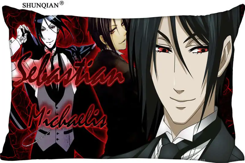 

Новинка, Себастьян, черная подушка дворецкого, чехол на заказ, чехол, подарок, фоточехол на молнии