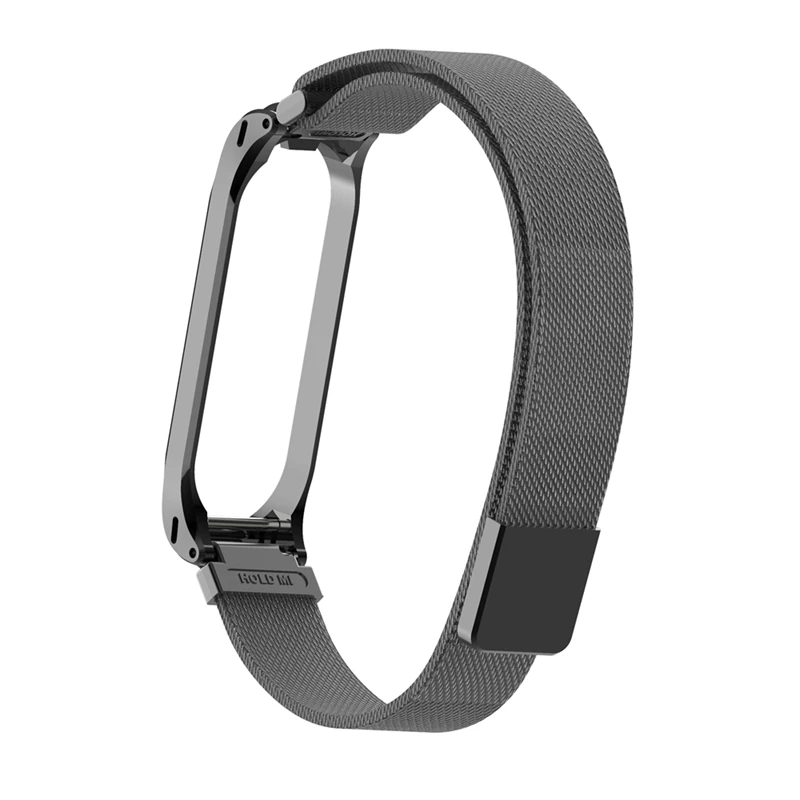 Металлический браслет mi lanese Loop, ремешок на запястье для Xiaomi mi, браслет 4, магнитные браслеты mi Band 4, металлические ремни, розовый mi Band4 Correa