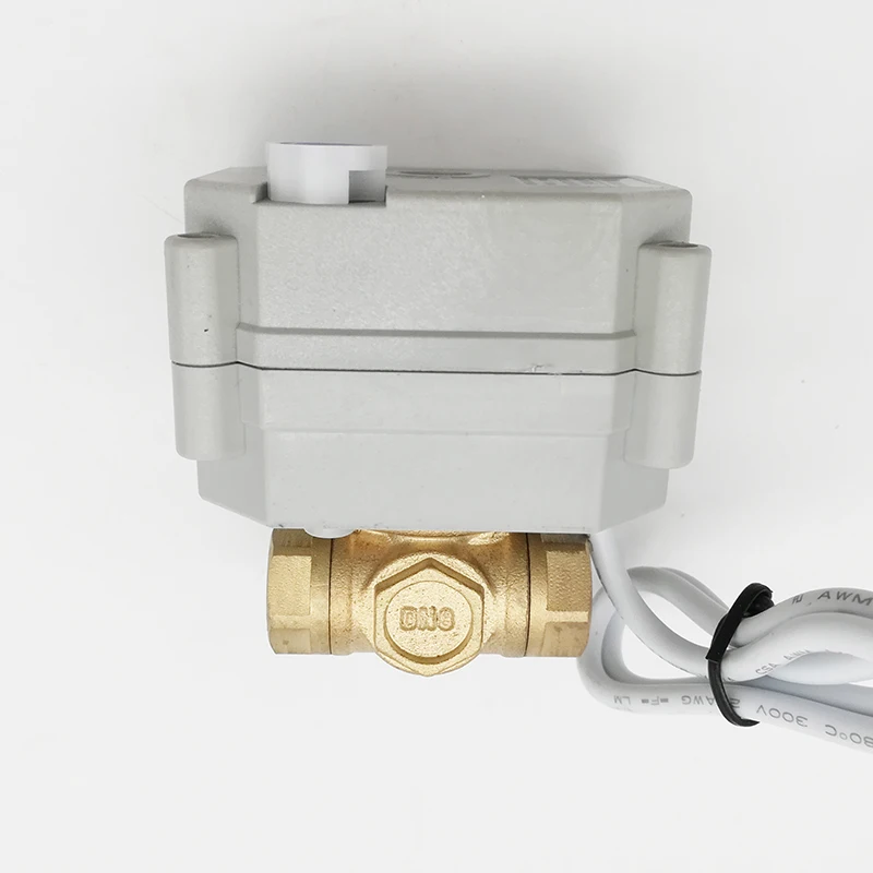Горизонтальный Трехходовой латунный мини-двигатель DN8 G1/4 &quotNPT с ручным