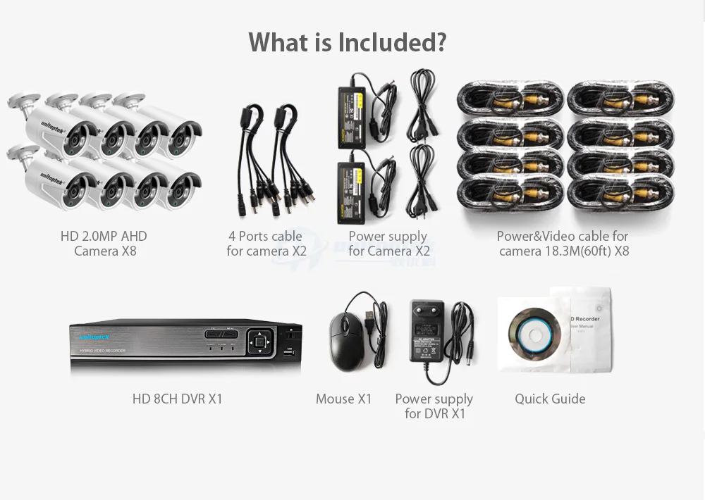 4CH 1080P AHD DVR система видеонаблюдения с 4 шт 2000TVL 2-мегапиксельная камера безопасности AHD камера s наружная домашняя CCTV камера безопасности комплект