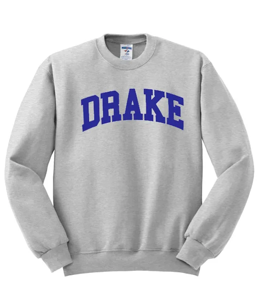 Женский с надписью Drake Толстовка Джемпер повседневные толстовки для леди забавный серый хипстер уличная одежда теплая верхняя одежда большого размера топы
