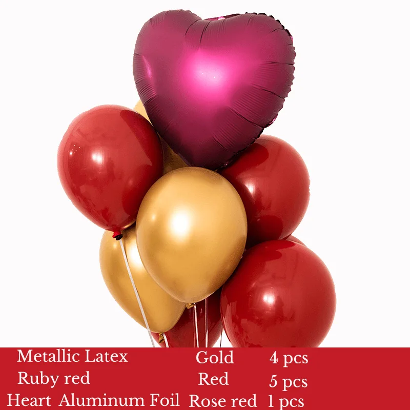 balloon set 31 10 шт 1" мраморные конфетти металлик макарун рубиновые красные шары набор всех видов латексные шары для свадьбы и дня рождения вечерние шары Декор - Цвет: balloon set 31