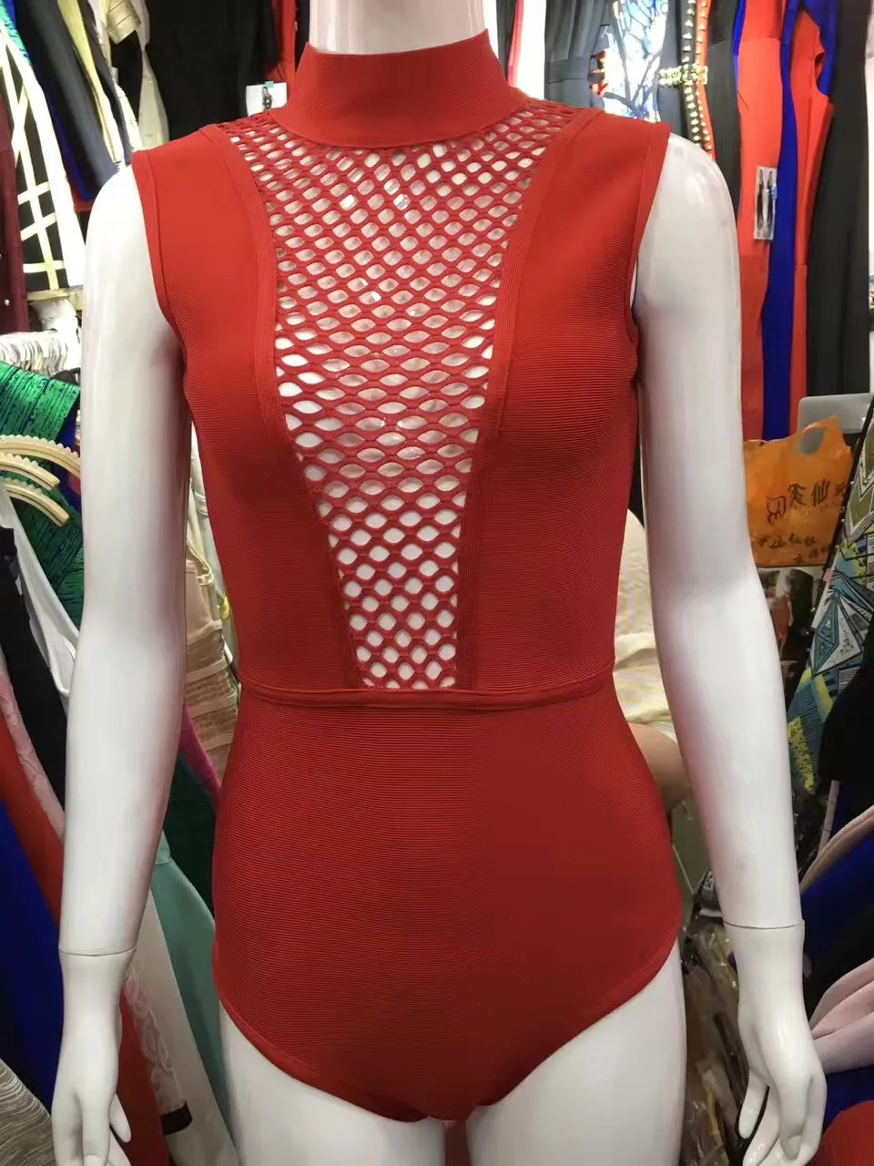 Боди женское Сетчатое прозрачное облегающее для фитнеса вечеринок | Женская