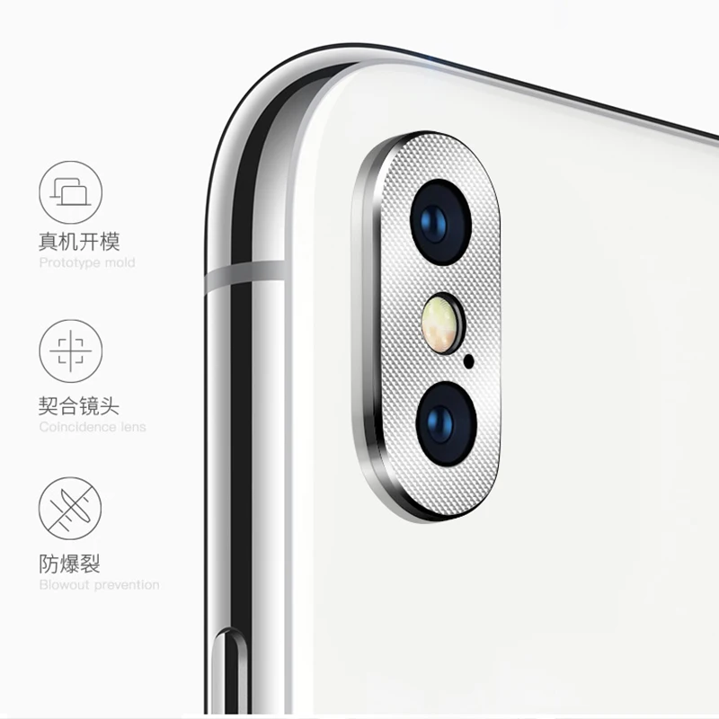 Металлическая защита объектива камеры для iPhone X XR Защита от царапин Xs 360 полная