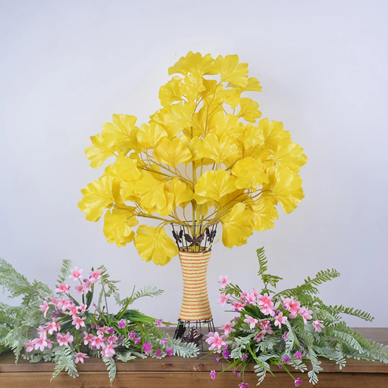 Искусственное дерево ветка с листьями моделирование gingko maple populus листья домашний