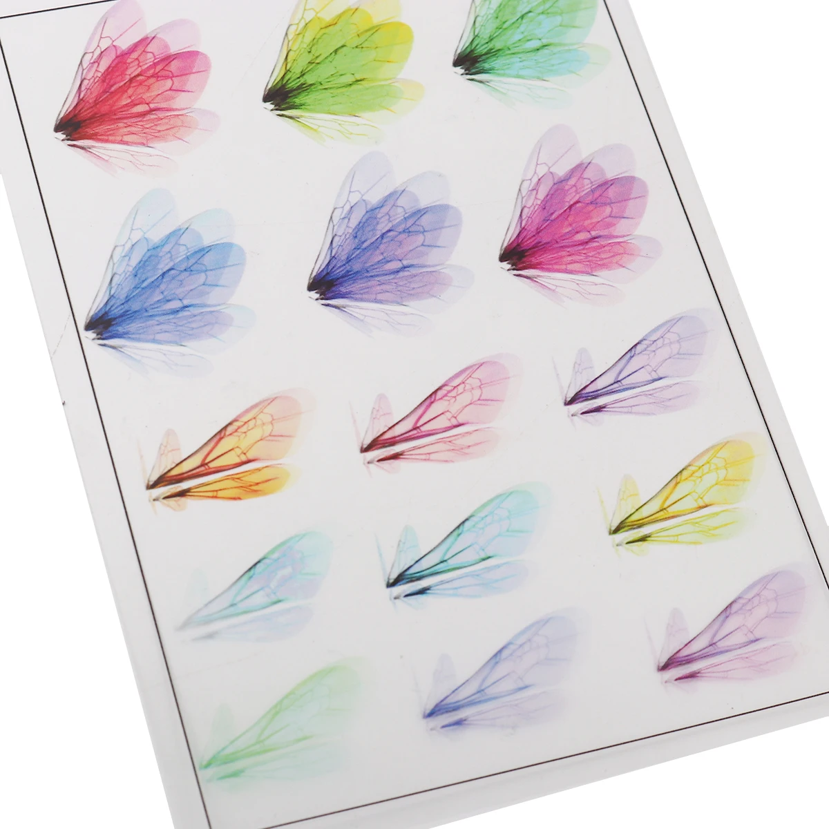 Наклейки из смолы и ПВХ DIY Scrapbook Deco прямоугольные многоцветные крылья 15 см (5 7/8 &quot)