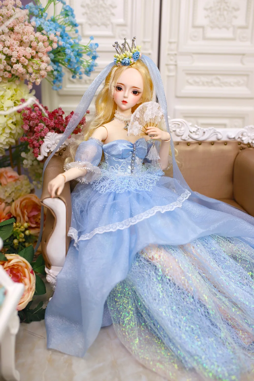 Одежда для 1/3 BJD кукла 62 см изысканное платье ручной работы Высокое качество Ледяной, SD