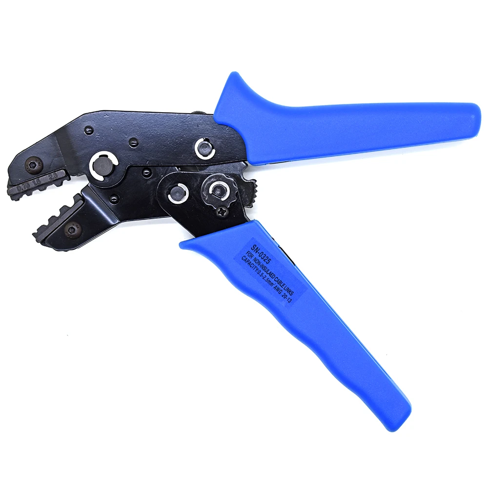 CNLX SN-0325 crimping pliers for non insulated terminal clamp self-adjusting capacity 0.75-2.5mm2 18-13AWG brand hand tools | Инструменты